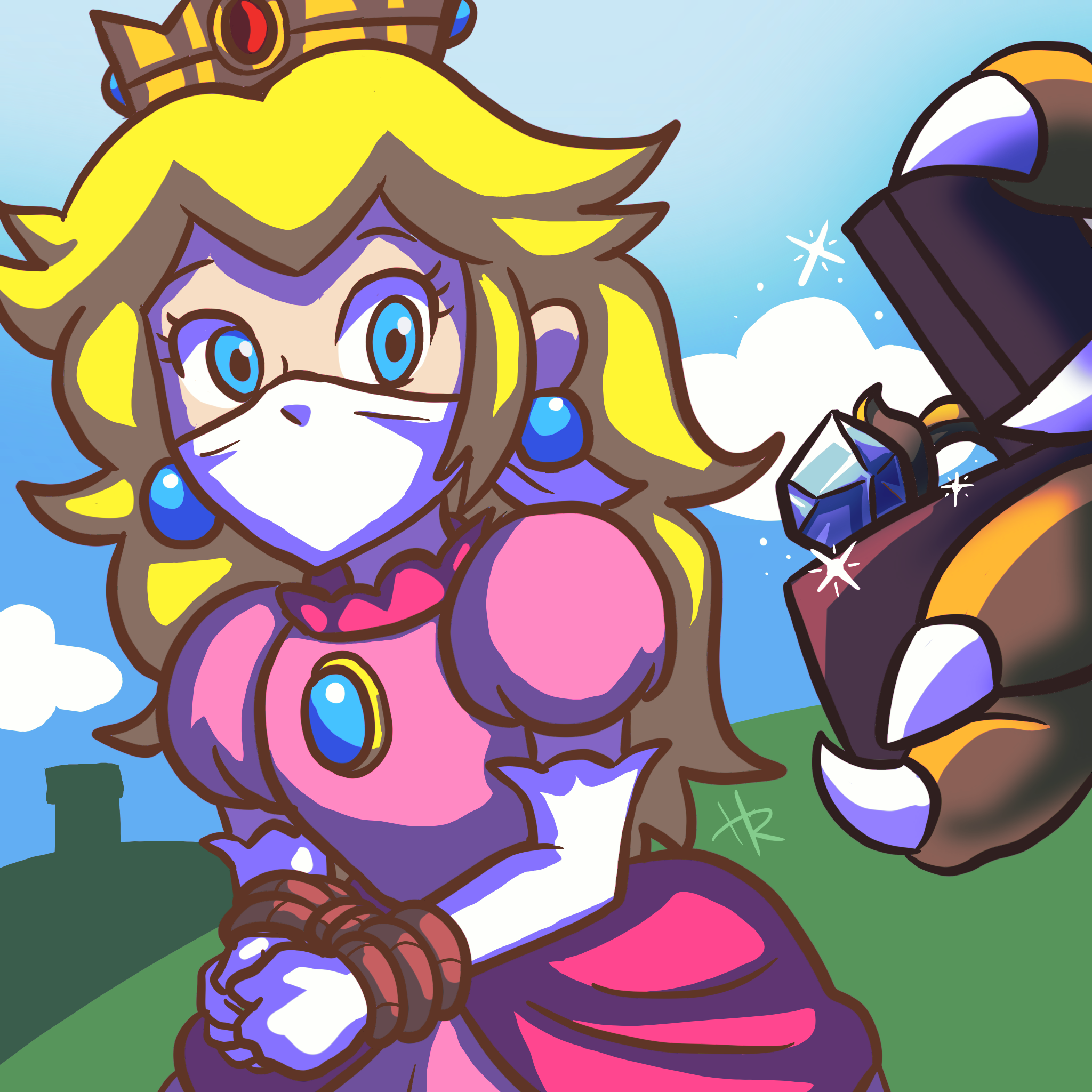 Princess Peach tied up