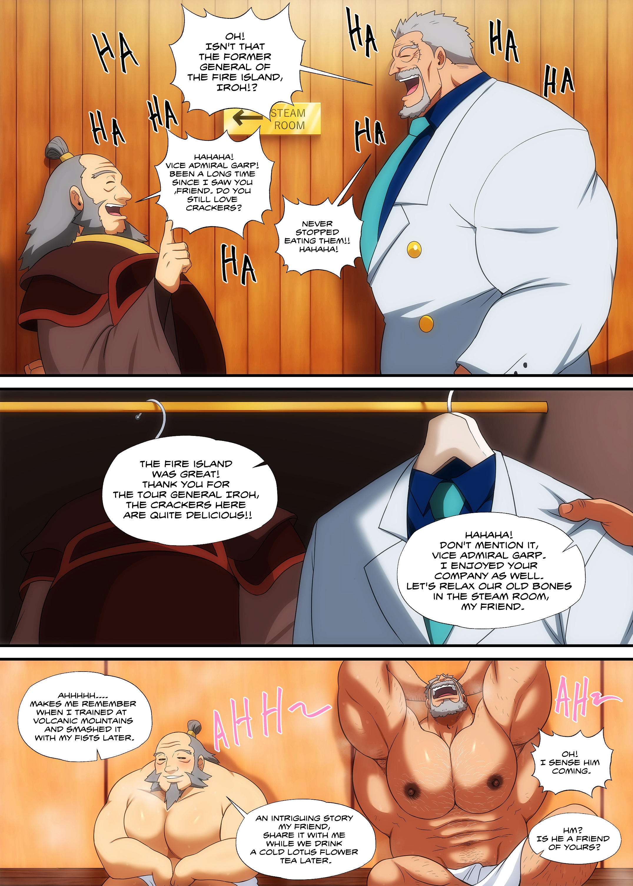 Old friend & Steam ( Iroh x Garp )