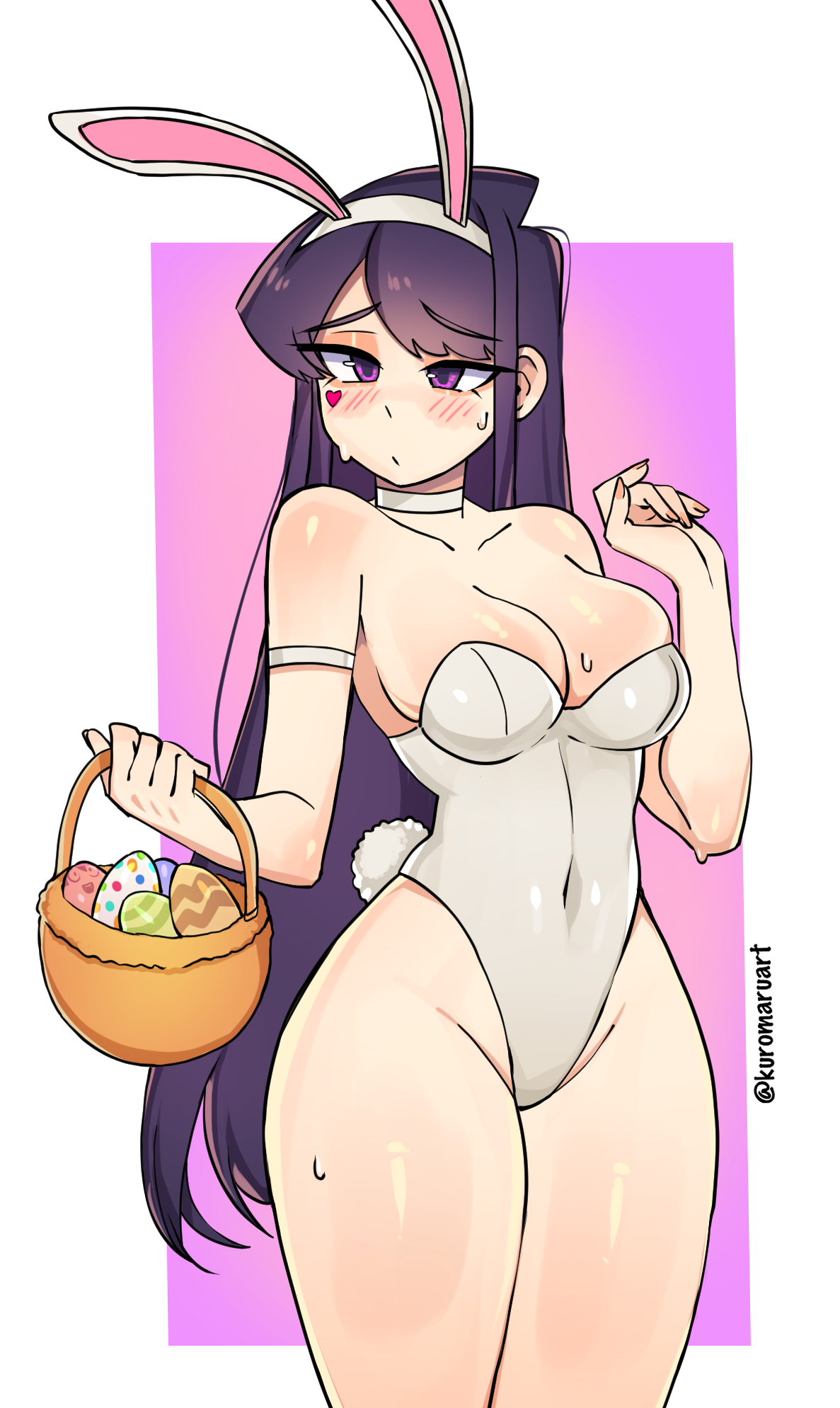 Komi-San Happy Easter nude version, cum alt